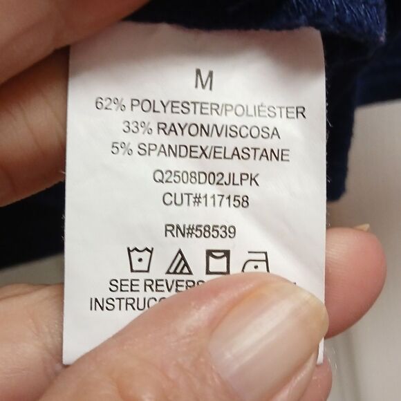 🩷SPEECHLESS Girls Size M Long Sleeved Navy Shirt "I'm Very Busy" - Picture 4 of 8